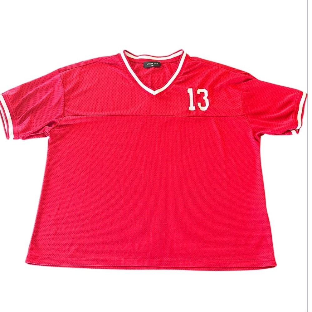White Fox Boutique Hit A Home Run Red Jersey Size L/XL Excellent Condition